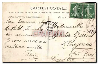 Bois de Boulogne — Les Etangs Saint-James — C.L.C. n°495 — Verso