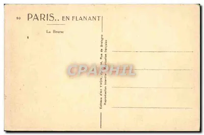 La Bourse — Paris — Éditions d'Art YVON — Rückseite