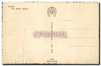 Cartolina d'epoca Parigi Il Piccolo Palazzo — Verso