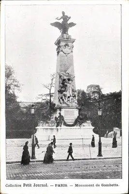 Monumento de Gambetta — Paris — Coleção Petit Journal