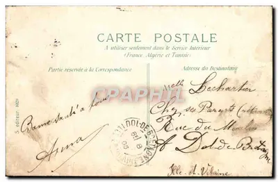 PARIS. Le Halles - Saint Eustache — vista animata con mercato e editore S. editore 1023 — Verso