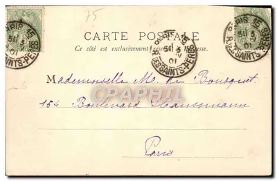Antike Ansichtskarte Paris Saint Lazare Cour de Rome — Rückseite