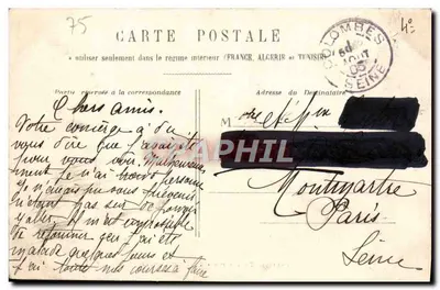 Tribunal de Comercio - La Conciergerie — París — H. L. / Marguerite — Reverso