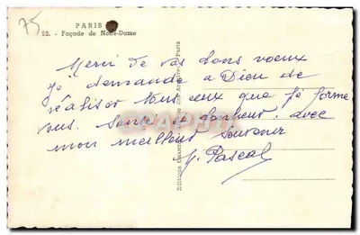 Notre-Dame van Parijs — voorgevel — Edities Chantal — Achterkant
