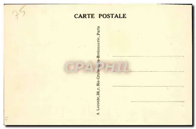 Place de la Concorde — Paris — editor A. Leconte, 38, rue Ste-Croix-de-la-Bretonnerie — Verso