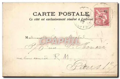 Parijs — Kerk van Saint-Germain-des-Prés en Basiliek — uitgever Boyer te Parijs, n° 28 — Achterkant
