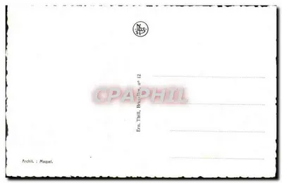 Brussels - King's Palace - Koninklijk Paleis - Publisher Maquet, no. 12 — Back