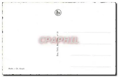 Monumentalna Galeria Cinquantenaire — Bruksel — Wydawca: Ch. Girault, nr 10 — Rewers