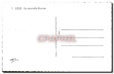Lille — Nowa Bursa — Wydawnictwo La Cigogne, 25 rue des Fossés Lille — Rewers