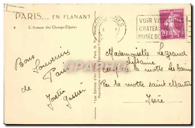 Paryż — Avenue des Champs-Élysées — Wydawnictwo Sztuki 'VYON' — Rewers