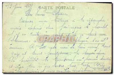 Stara pocztówka Stara pocztówka Wszystki Paris Arc de Triomphe — Rewers