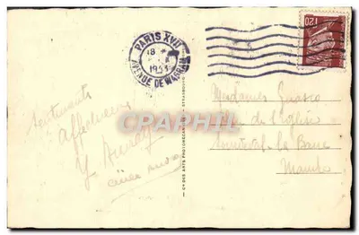 A Basílica do Sagrado Coração de Montmartre — Paris — LL.94 — Editor L.C.P. — Verso