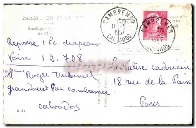 Basiliek van het Heilig Hart — Parijs — Edities van Kunst Cambremez — Achterkant