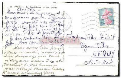 O Sagrado Coração — Paris — Edições Chantal — Verso