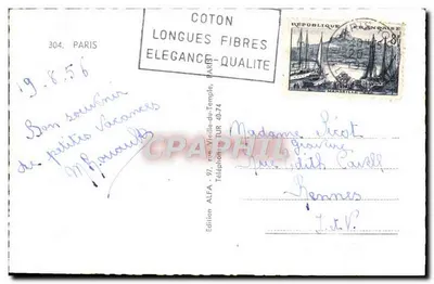 Montmartre — Panoramablick mit Le Lapin Agile, Le Moulin Rouge, Sacré-Cœur und Place du Tertre — Edition ALFA — Rückseite