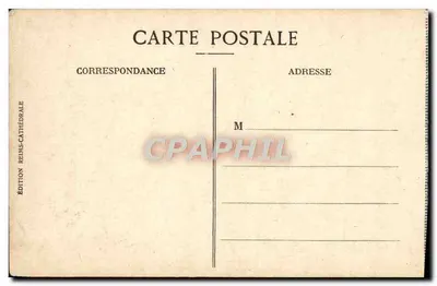 Reims — Katedra — Widok z abside przed wojną — Wydawnictwo Reims-Cathédrale — Rewers