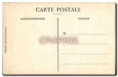 Reims — Plac Królewski po wojnie — Wydawnictwo Reims-Katedra — Rewers