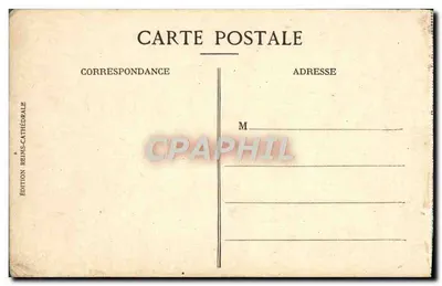 Reims después de la guerra — Vista tomada en el barrio Cérès — Reverso