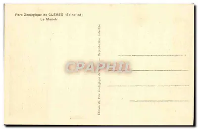 O Château — Parque Zoológico de Clères / Seine-Inf — Verso