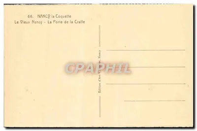 Nancy - Porta da Craffe — Edição de Arte V. Peller, Nancy — Verso