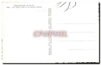 Versailles (S.&O.) — Tapis zielony i duży kanał — Wydawnictwo A.P. Colbert — Rewers