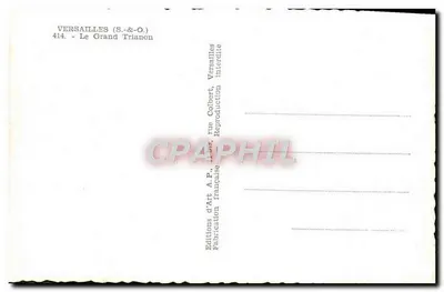 Versailles — O Grande Trianon — Edições A.P. (S.&-O.) n°414 — Verso