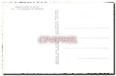 Versailles (S.&O.) — A Capela do Castelo — Edições d'Art A.P. Gobbert — Verso