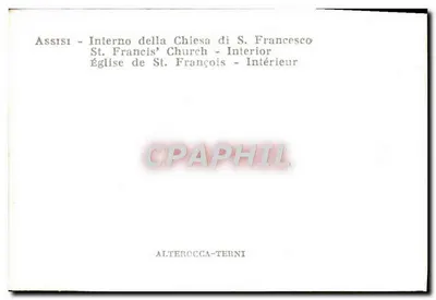 Assisi - Interior da Igreja de São Francisco — editor ALTEROCCA-TERNI — Verso