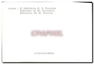 Assisi - Het refektorium van Sint Damiaan — ALTEROCCA-TERNI — Achterkant