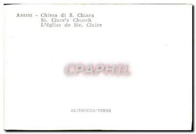 Assisi - Igreja de Santa Clara — editor ALTEROCCA-TERNI, número de série não visível — Verso