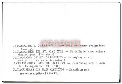 Catacumbas de São Calixto — Sarcófago com cenas evangelicas (século IV) — Verso