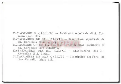 Inskrypcja grobowa św. Cornéliusza — Katakumby św. Kaliksta — III wiek — Rewers