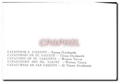 Katakomby św. Kalysta — Tricora Occidentale — Wydawca Éditions de la Photographie — Rewers