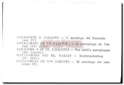 Sarcophage de l'enfant — Catacombes de Saint-Calixte — IVe siècle — Rewers