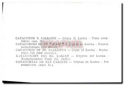 Ryba eucharystyczna — Krypta Luciny — Katakumby św. Kaliksta — II wiek — Rewers