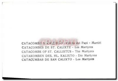 Katakomby św. Kaliksta — Cripta dei Papi — Martiri — Wydawca nieodczytalny — Rewers