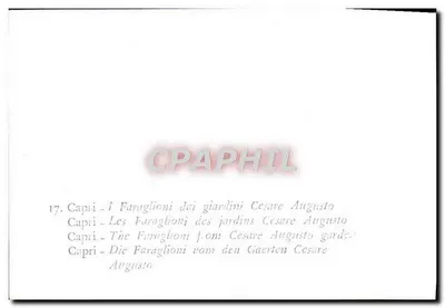 Capri — Les Faraglioni vus des jardins de César Auguste — Rewers