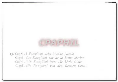 Capri - Les Faraglioni widok z Małej Marynarki — n°15 — Rewers