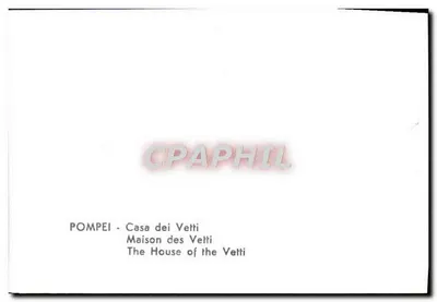 Pompei - Casa dos Vetti — Maison des Vetti — The House of the Vetti — Verso