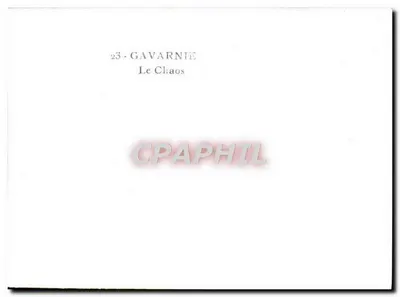 Gavarnie — Le Chaos — série 23 — Verso