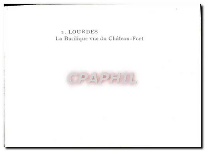 Lourdes — Bazylika widziana z Zamku — Rewers