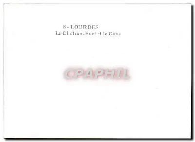 Lourdes — Zamek-Fort i rzeka Gave — nr 8 — Rewers
