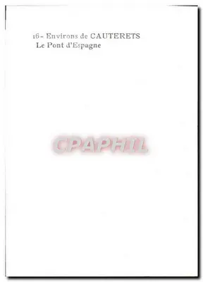 Pont d'Espagne — Environ de Cauterets — Verso