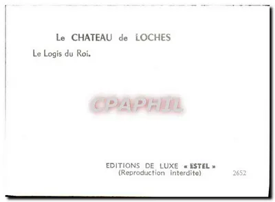 Zamek w Loches — Dom Króla — Wydawnictwo Luksusowe « Estel » n°2652 — Rewers