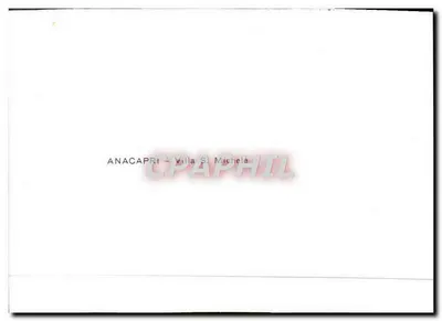 Anacapri — Villa S. Michele — widok budynku z ogródkiem i morzem na tle — Rewers