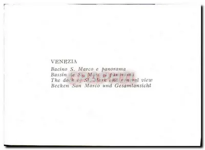 Venetië — Het bassin van San Marco en panorama — onbekende uitgever, serie-nummer niet zichtbaar — Achterkant