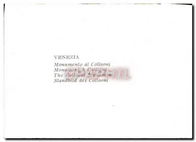 Monumento ao Colleoni — Vêneto — editor desconhecido, número de série não visível — Verso