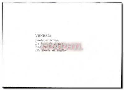 Ponte di Rialto — Veneza — número de série não visível — Verso