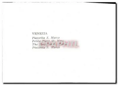 Piazzetta S. Marco — Veneza — editor desconhecido — Verso