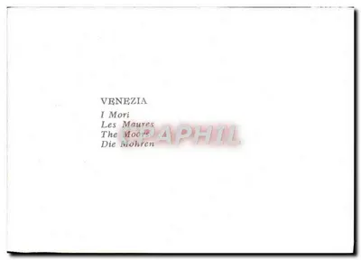 I Mori — Venetia — numero di serie non visibile — Verso